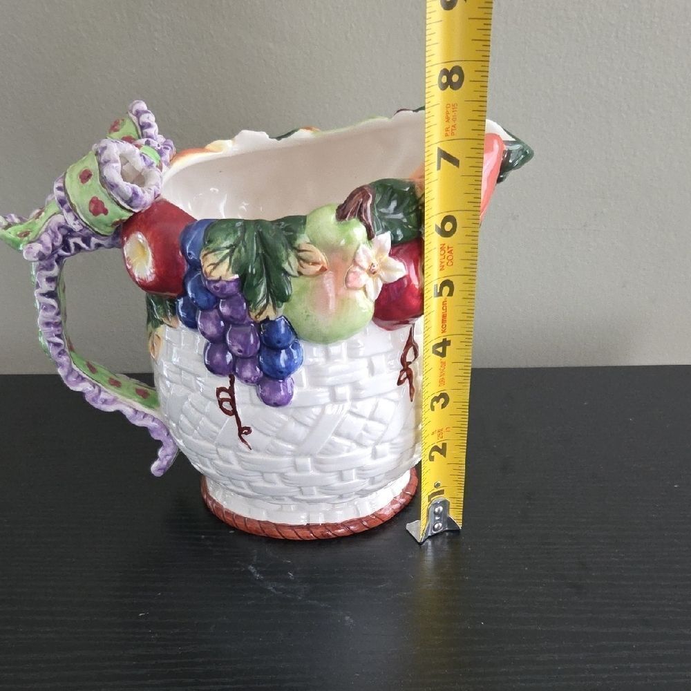 Colorful Ceramic Fruit Pitcher - Picture 8 of 8